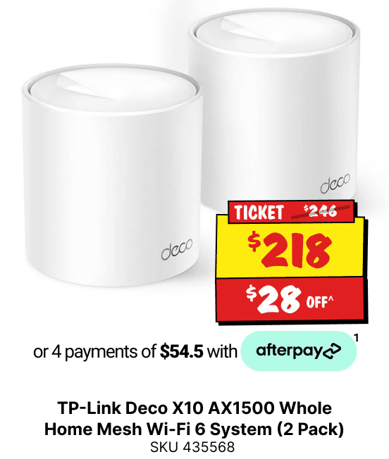 TP-Link Deco X10 AX1500 Whole Home Mesh Wi-Fi 6 System (2 Pack)