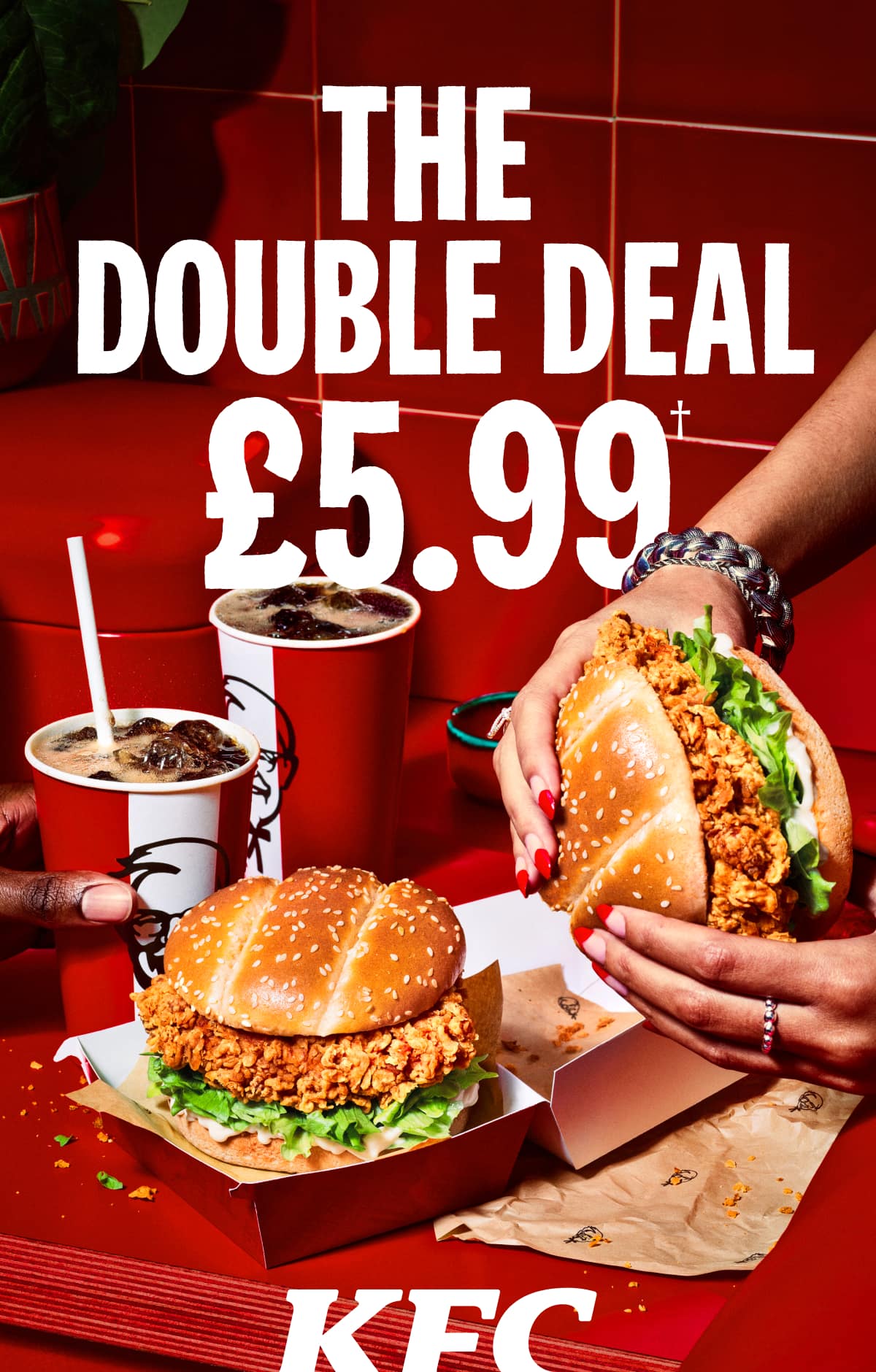 Dig into 2 Fillet Burgers and 2 drinks for just £5.99 