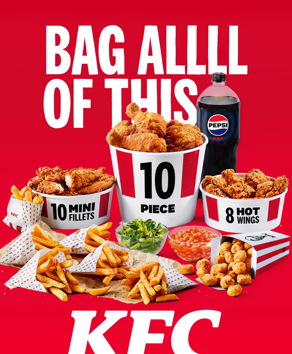 Bag our Party Bucket, for £34.99 + KFC Delivery 
