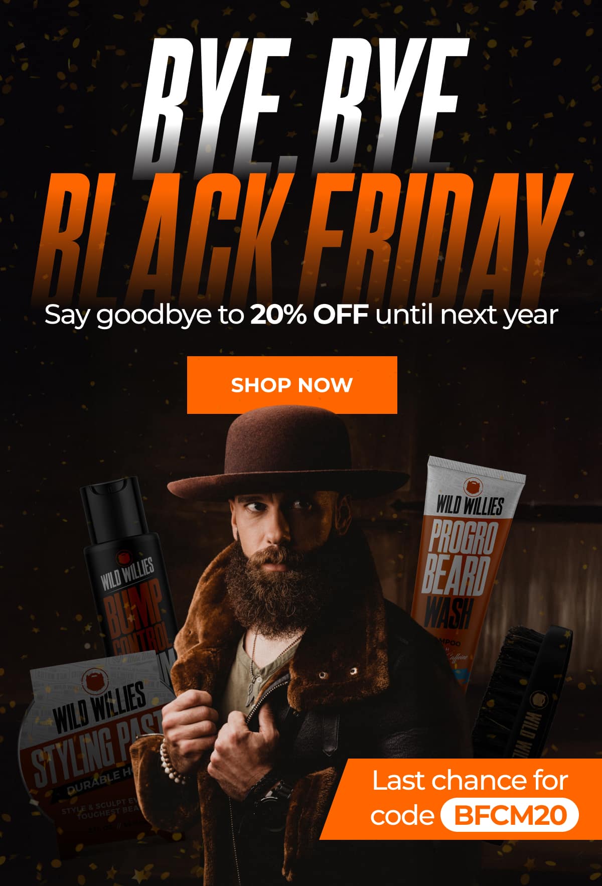 Bye, Bye Black Friday! Say goodbye to 20% OFF until next year