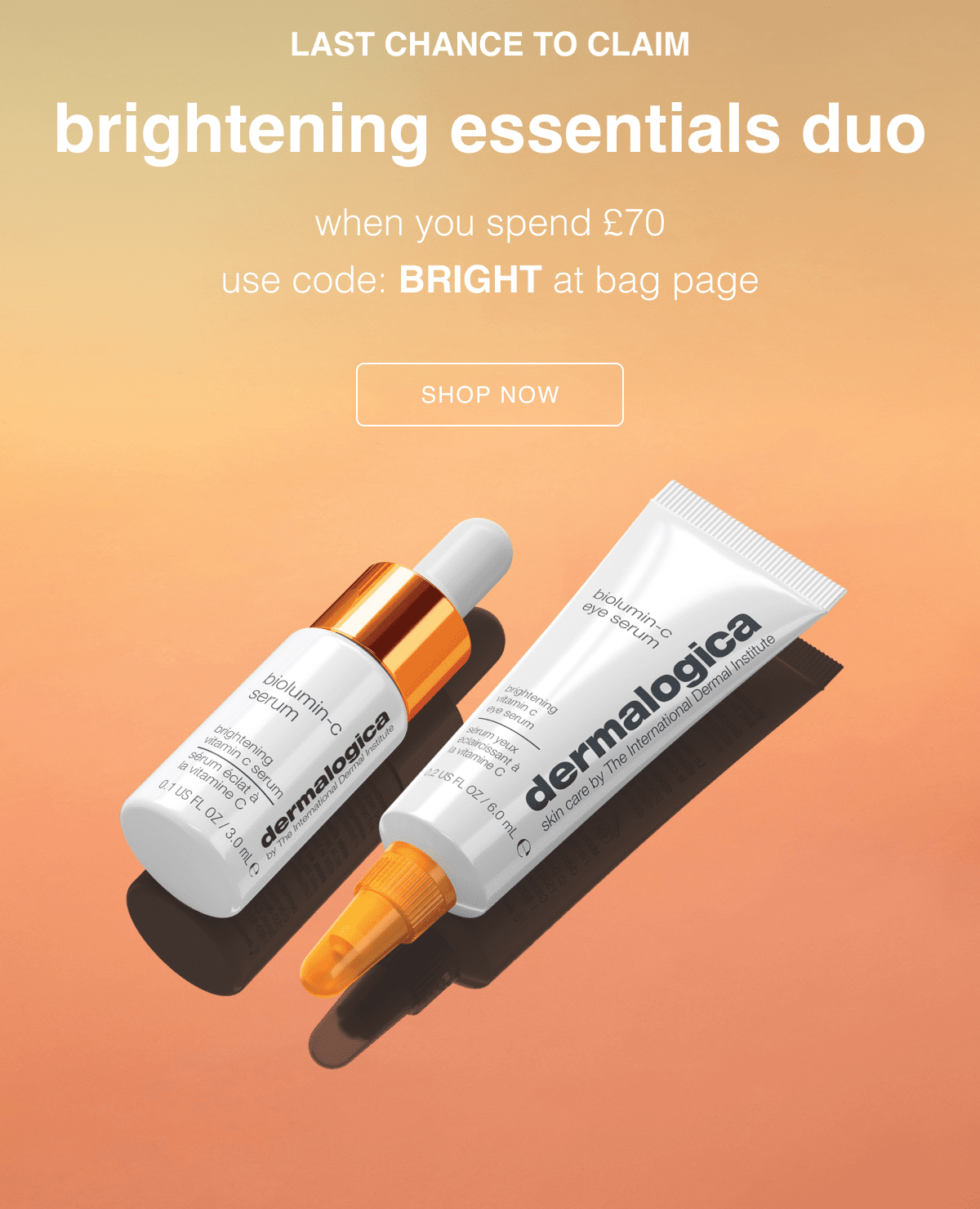 shop now for your free brightening essentials duo