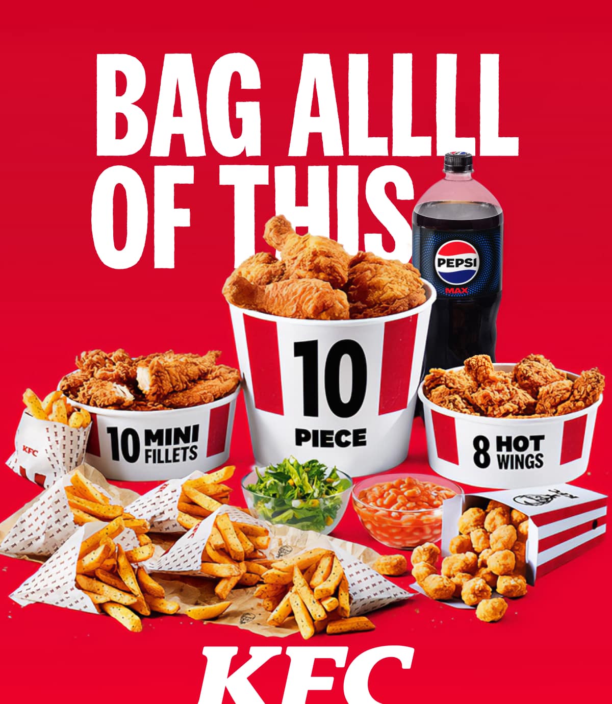 Bag our Party Bucket, for £34.99 + KFC Delivery 