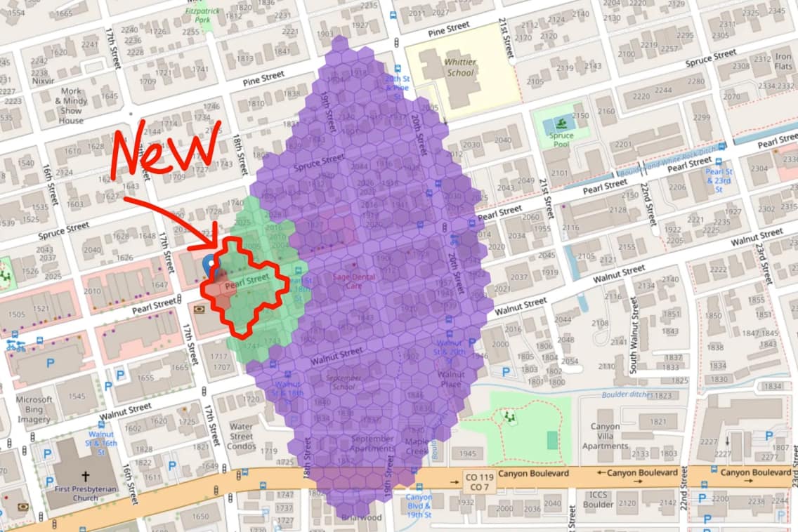 Helium coverage visualization before vs after