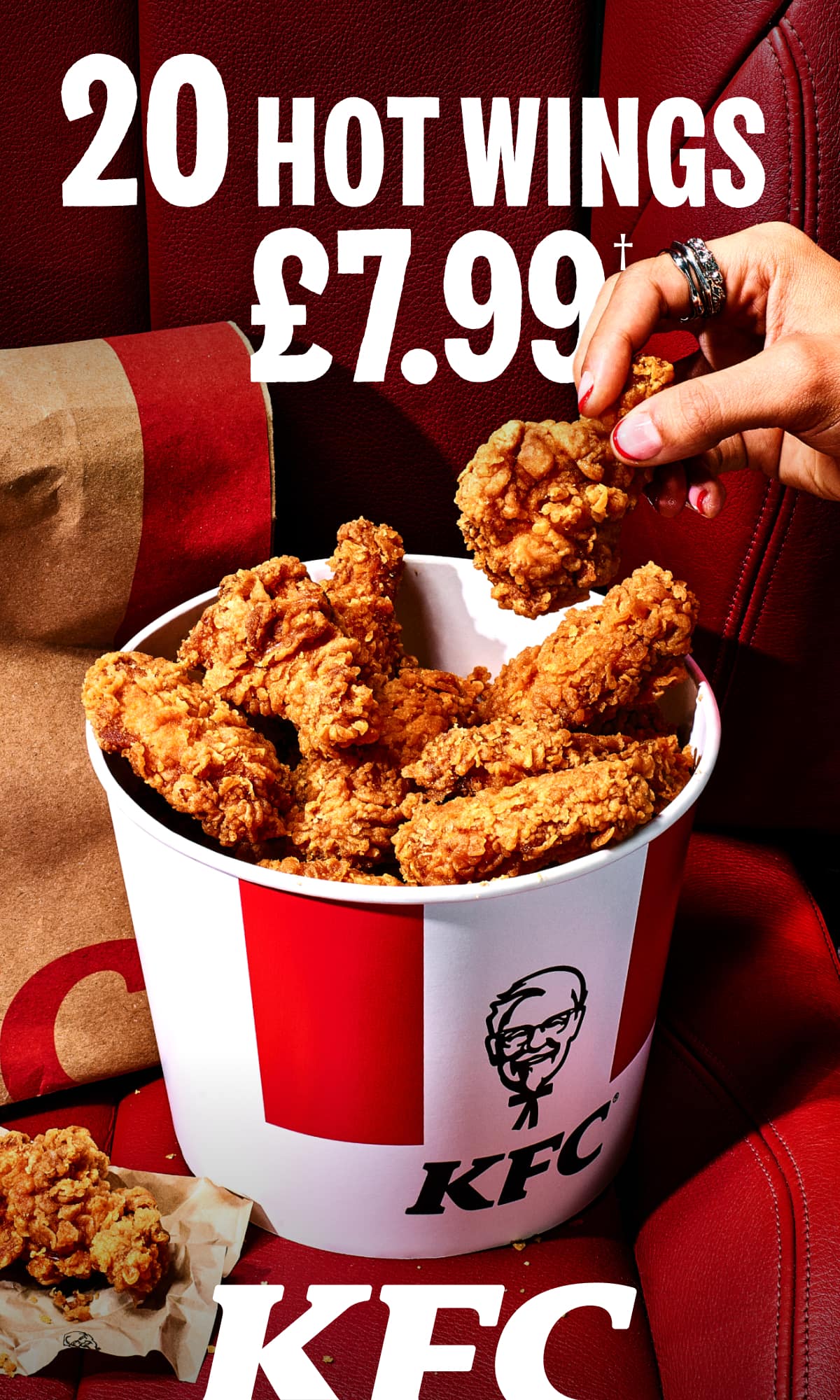 Tuck into 20 Hot Wings for just £7.99 