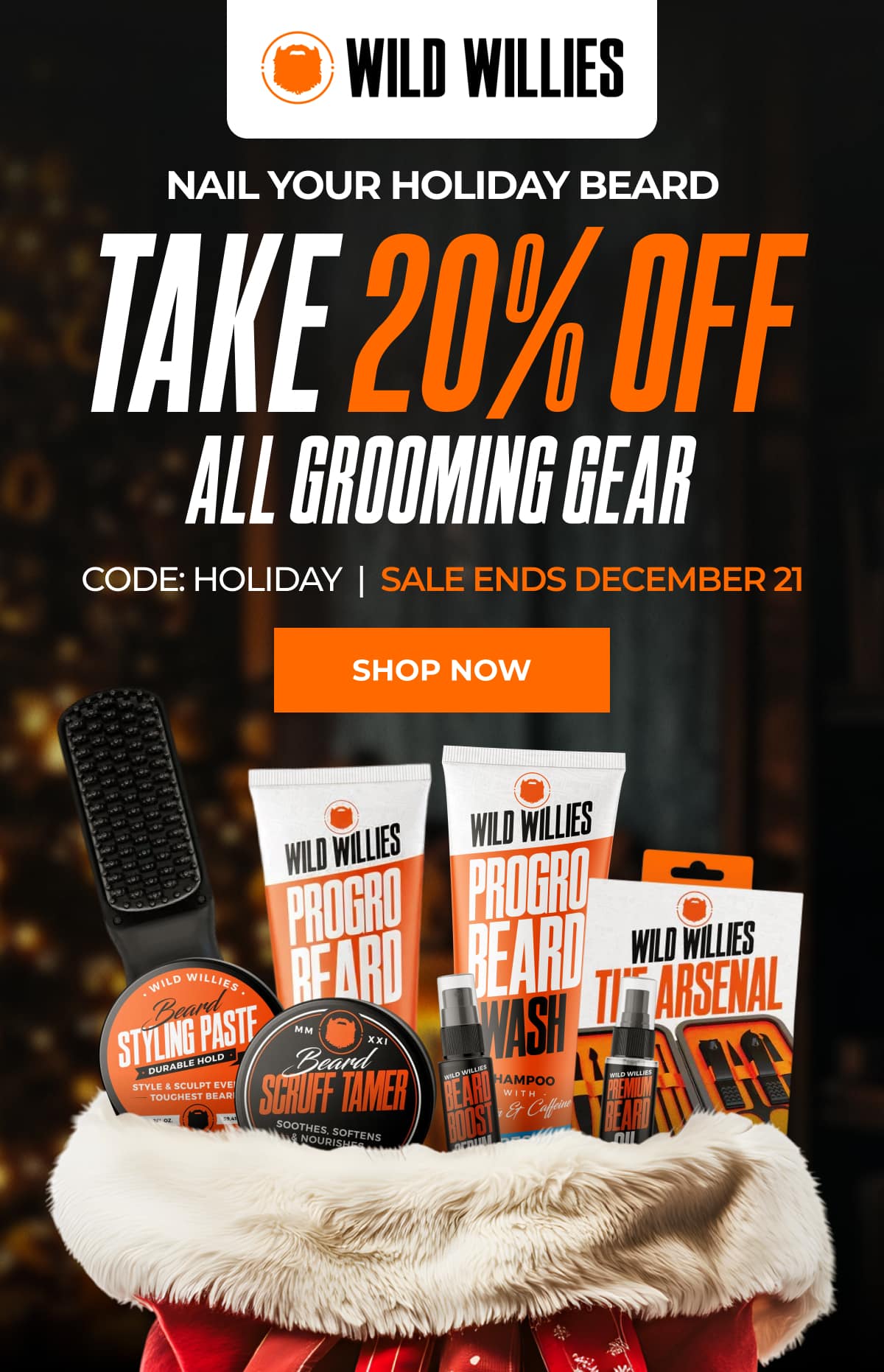 Nail Your Holiday Beard Take 20% OFF all grooming gear
