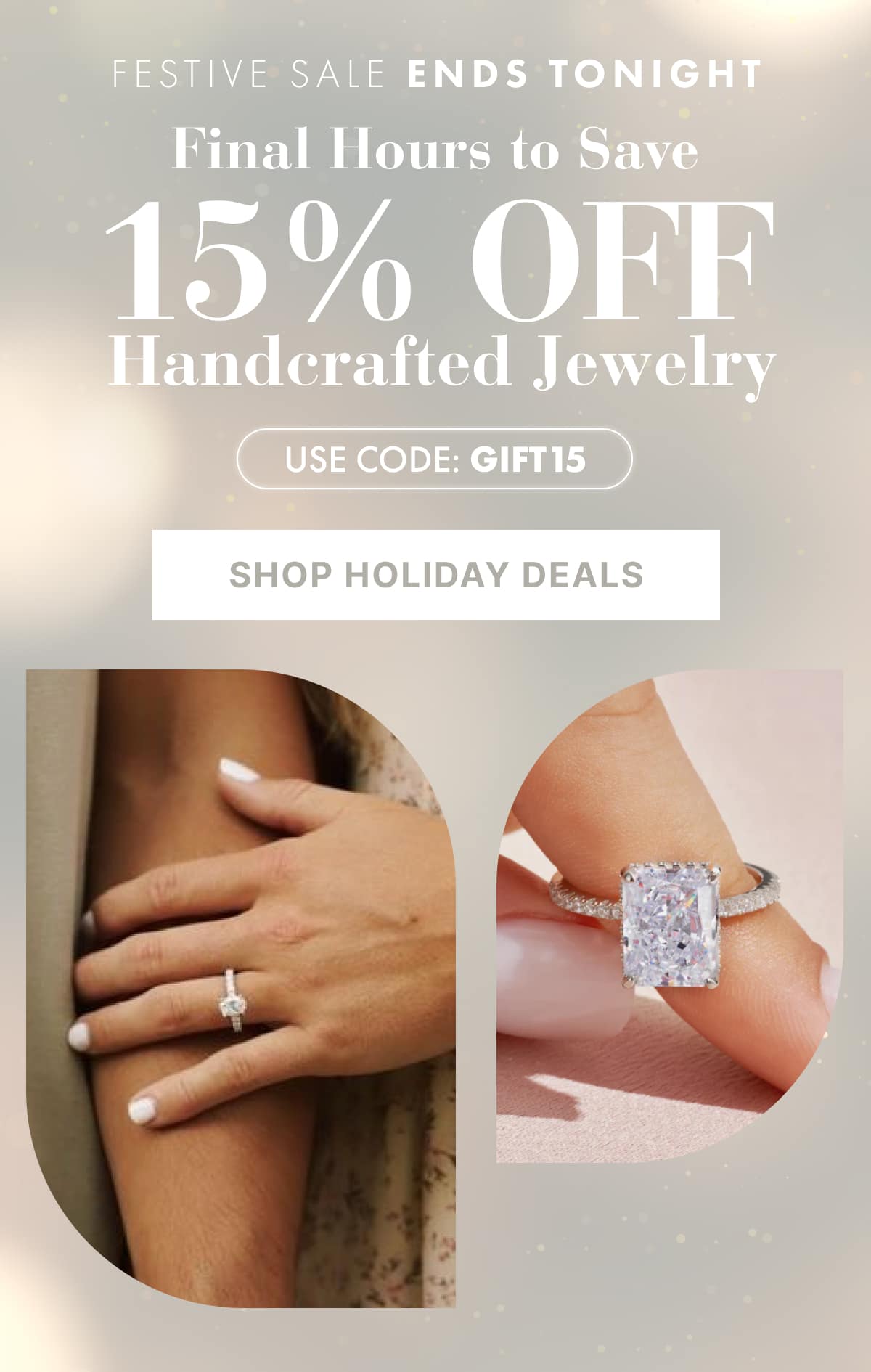 Festive Sale Ends Tonight | Final Hours to Save 15% OFF | Handcrafted Jewelry