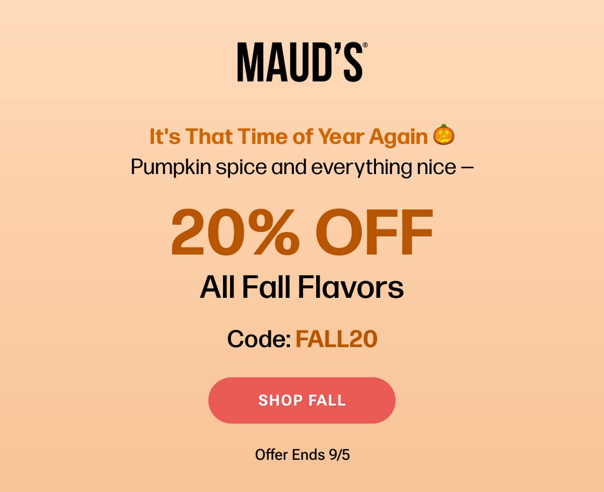 20% Off Fall Favorites