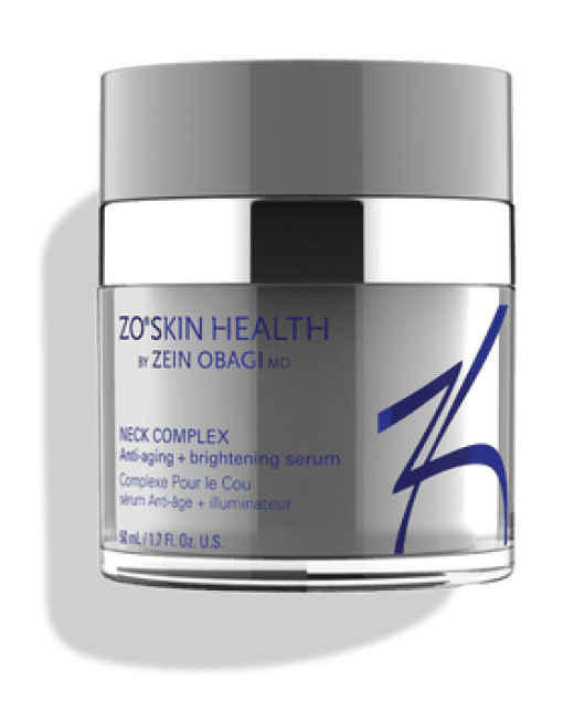ZO Skin Health Neck Complex anti aging and brightening serum jar