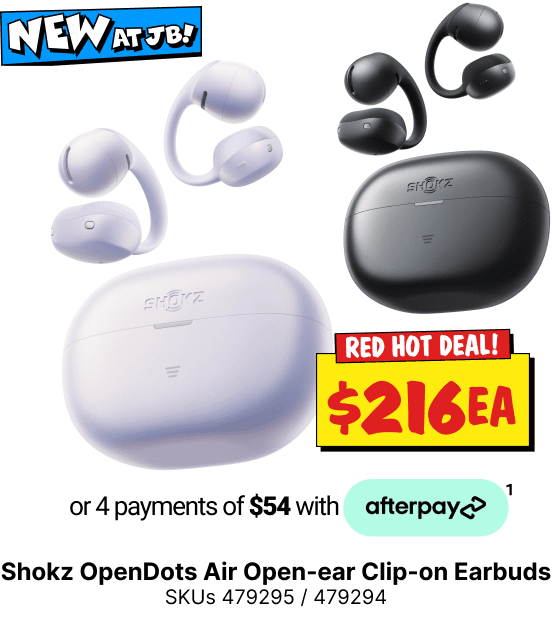 Shokz OpenDots Air Open-ear Clip-on Earbuds (Black)
