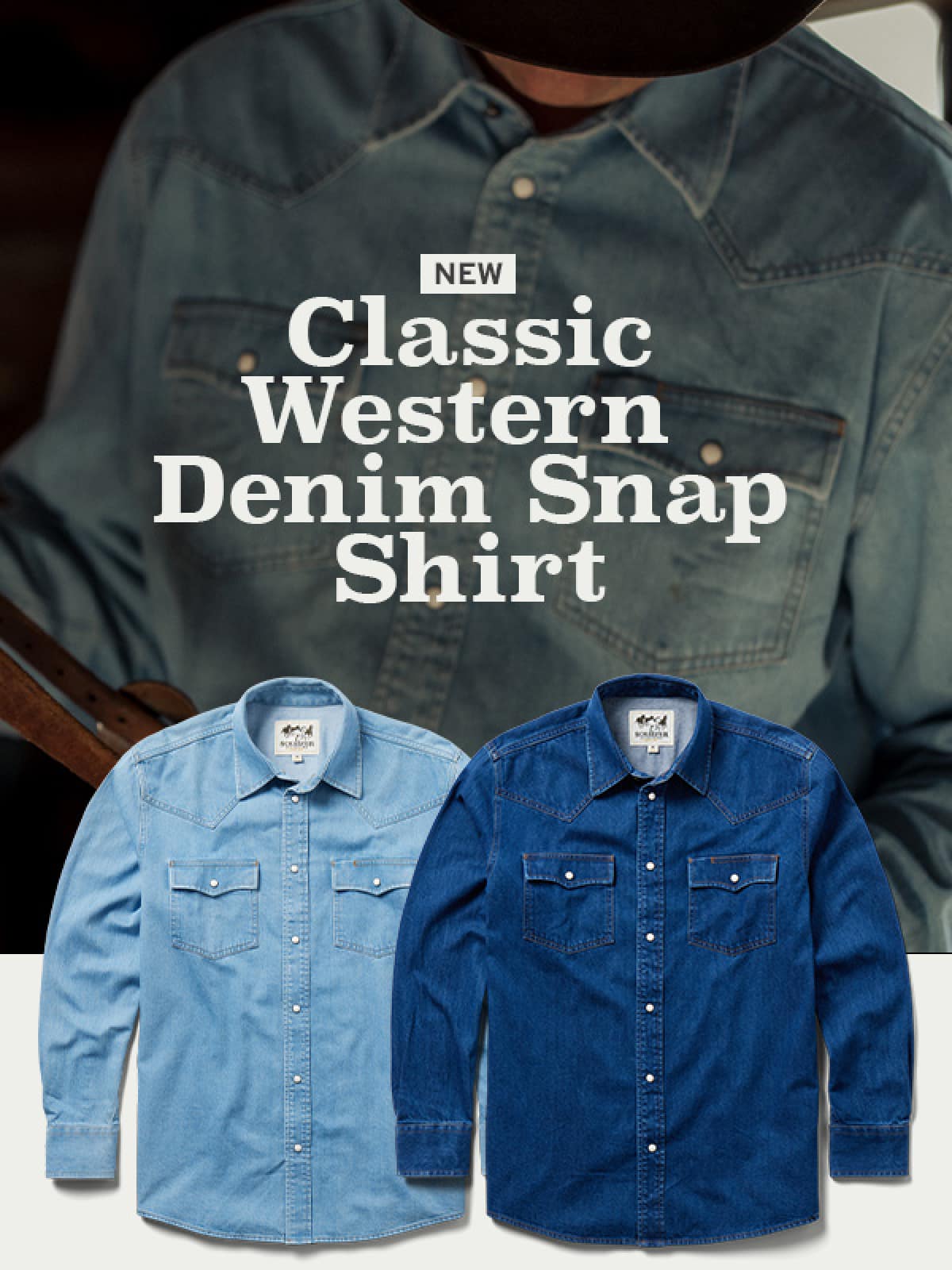 Classic Western Denim Snap Shirt