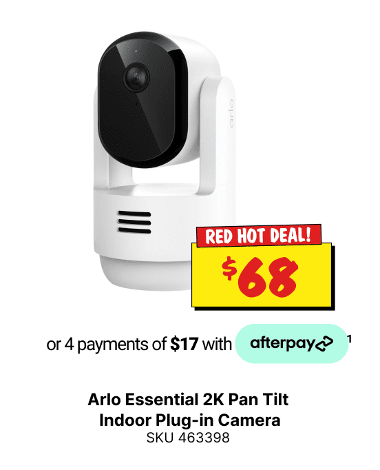 Arlo Essential 2K Pan Tilt Indoor Plug-in Camera