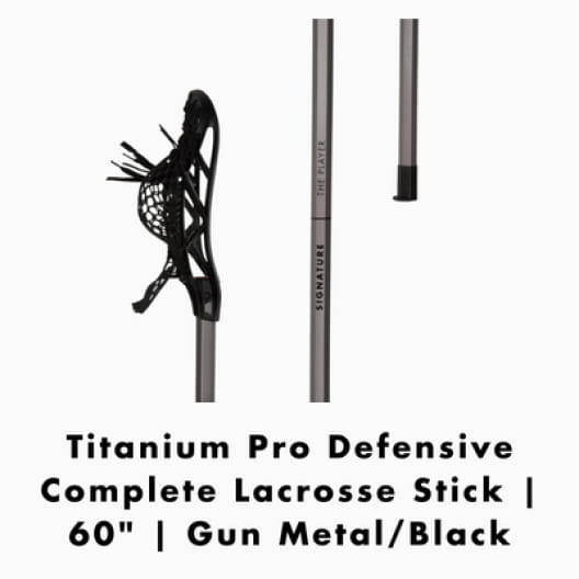 i Titanium Pro Defensive Complete Lacrosse Stick 60" Gun MetalBlack 