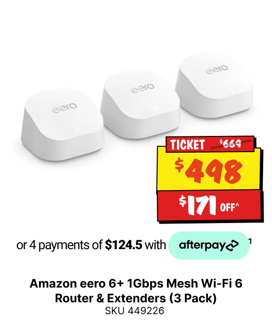 Amazon eero 6+ 1Gbps Mesh Wi-Fi 6 Router & Extenders (3 Pack)