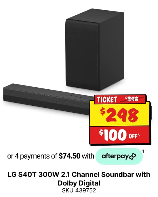 LG S40T 300W 2.1 Channel Soundbar with Dolby Digital