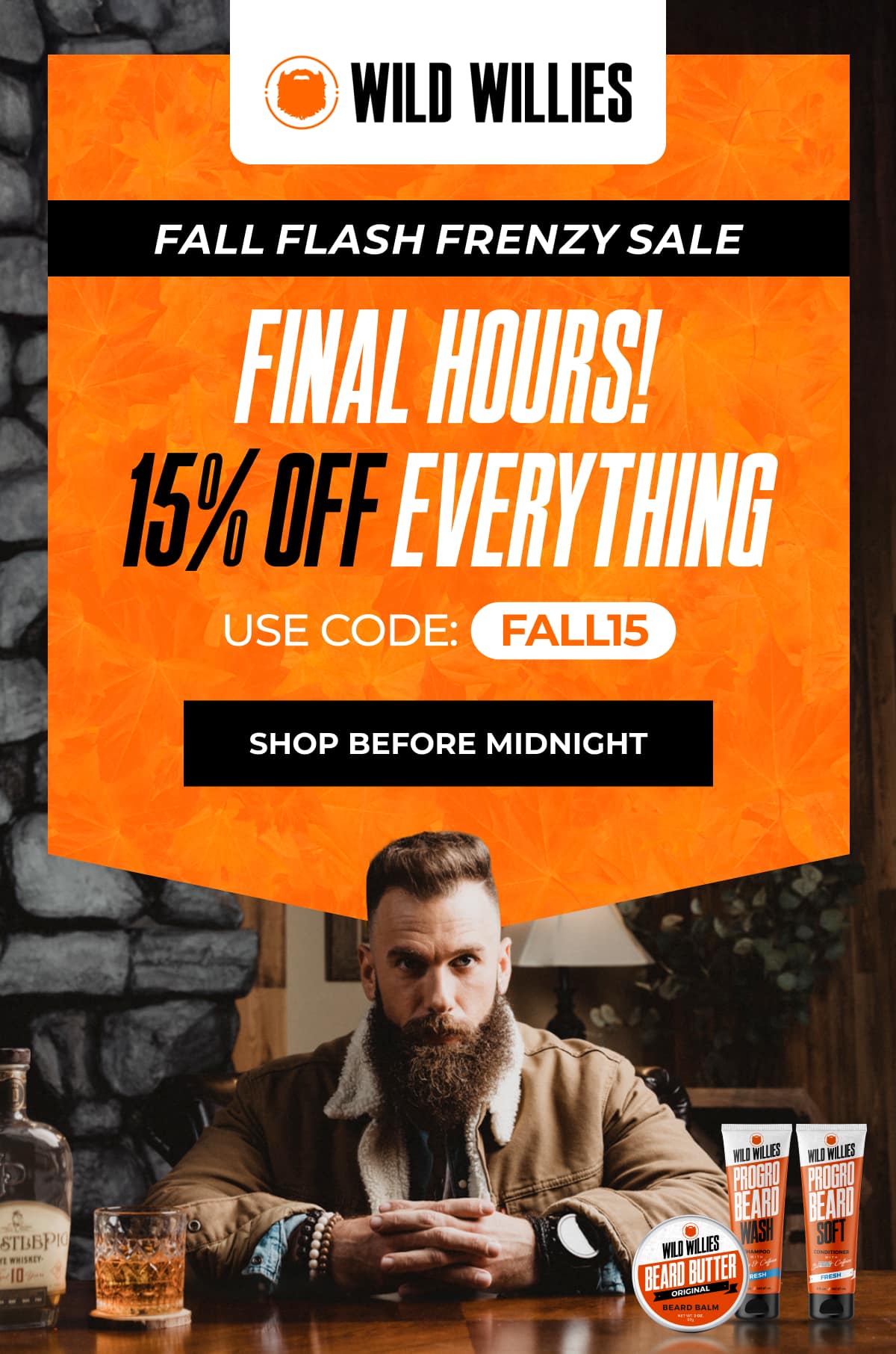 Final Hours! 15% OFF Everything Fall Frenzy Flash Sale September 23-24 Only Use Code FALL15
