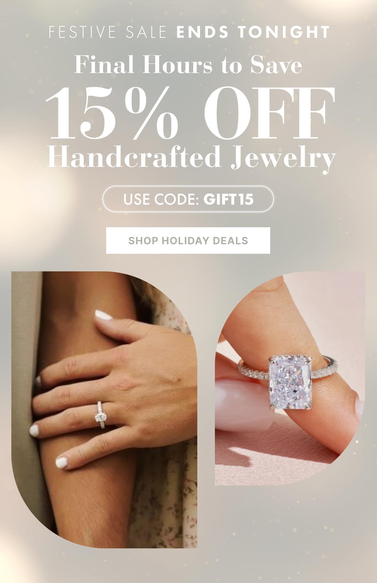 Festive Sale Ends Tonight | Final Hours to Save 15% OFF | Handcrafted Jewelry