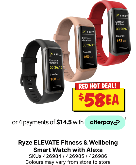 Ryze ELEVATE Fitness & Wellbeing Smart Watch with Alexa