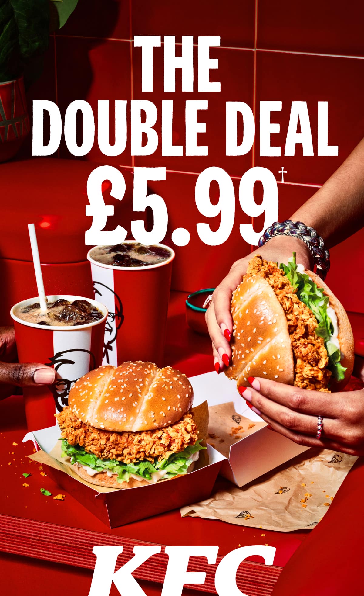 Dig into 2 Fillet Burgers and 2 drinks for just £5.99 