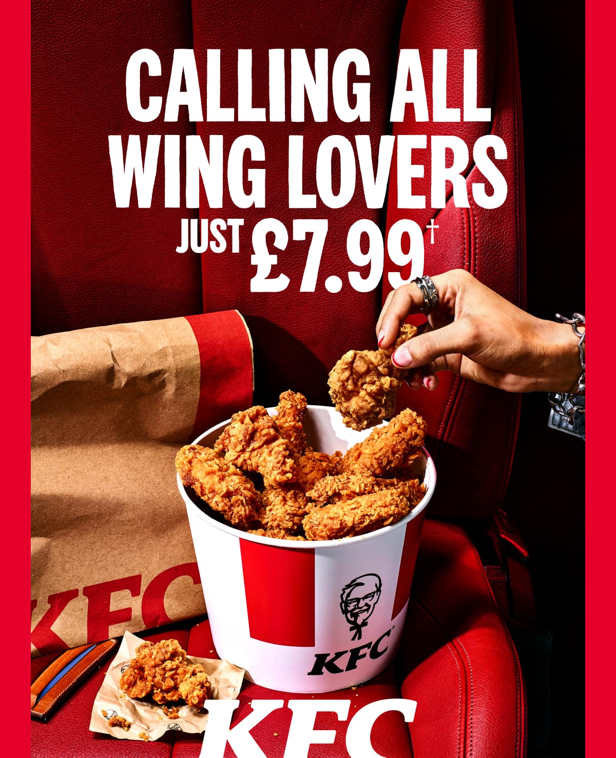 Bag our glorious 20 Hot Wings Bucket, just £7.99