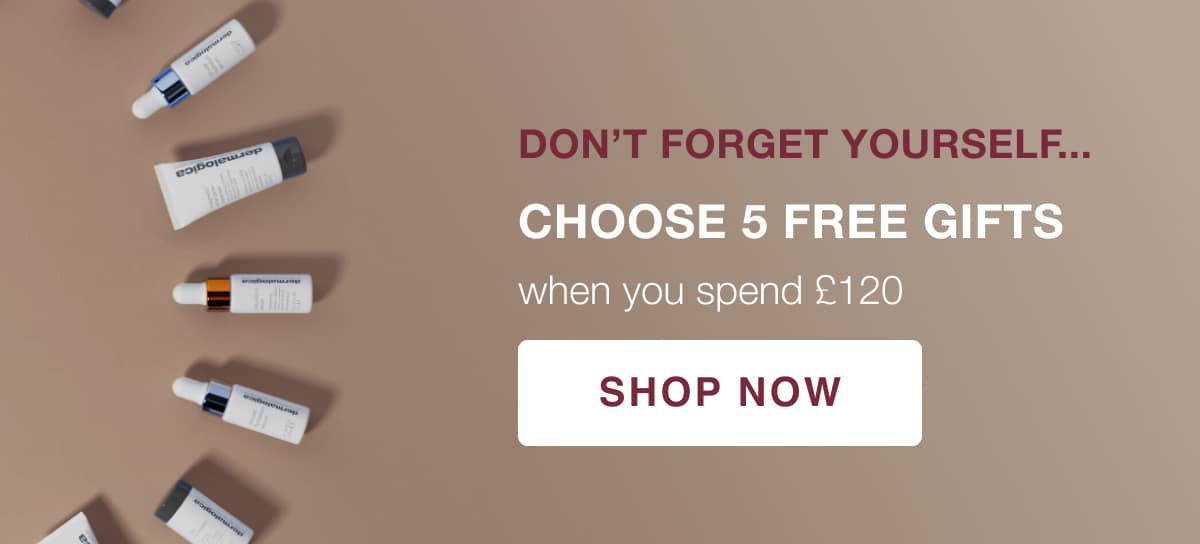 shop all skincare, choose 5 free gifts