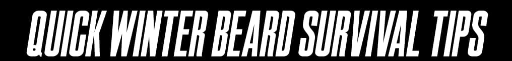 Quick winter beard survival tips