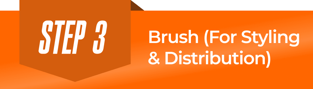 Step 3: Brush (For Styling & Distribution)
