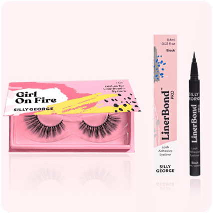 Girl On Fire Lash pair  with Black LinerBondPro™  Lash Adhesive Eyeliner