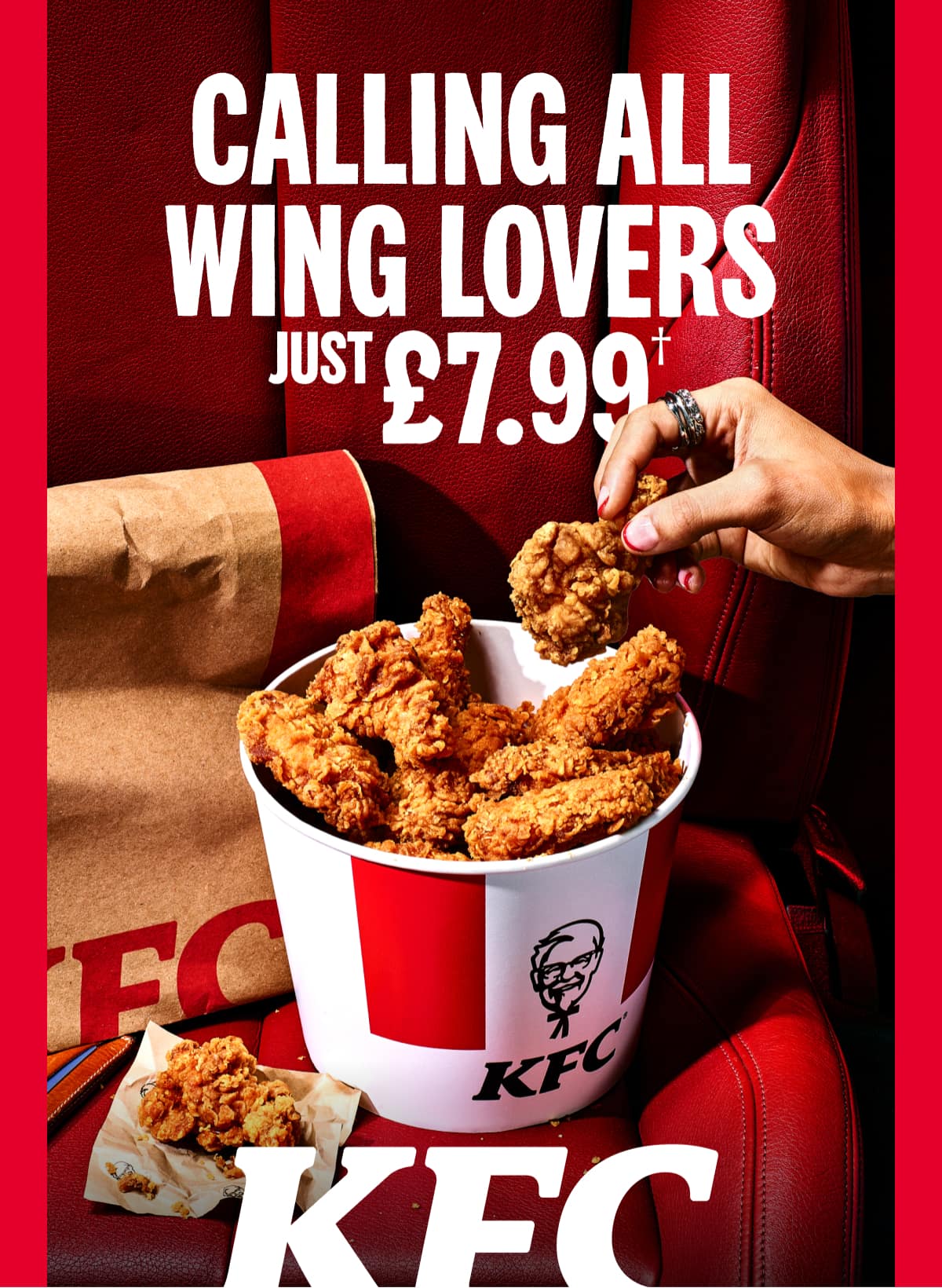 Bag our glorious 20 Hot Wings Bucket, just £7.99