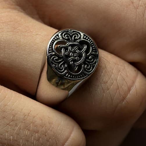 Celtic Knot Stainless Steel Men's Ring