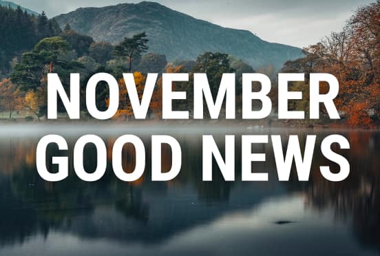 ENVIRONMENTAL GOOD NEWS FOR THE MONTH OF november