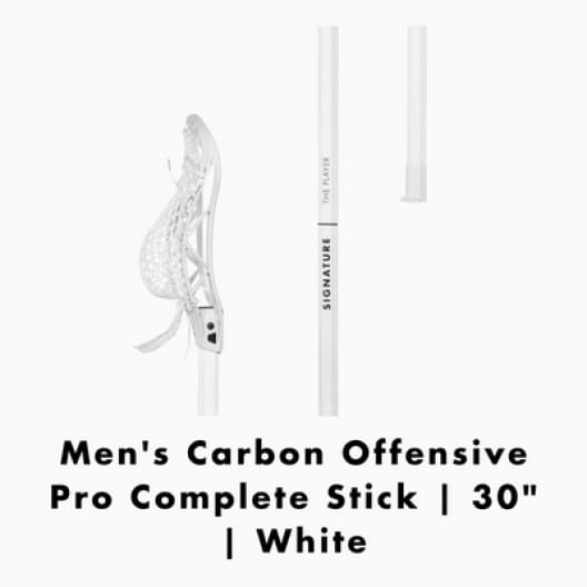 sionarure Men's Carbon Offensive Pro Complete Stick 30" White 