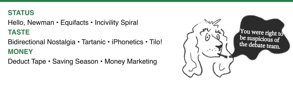 Table of Contents + Dog Cartoon