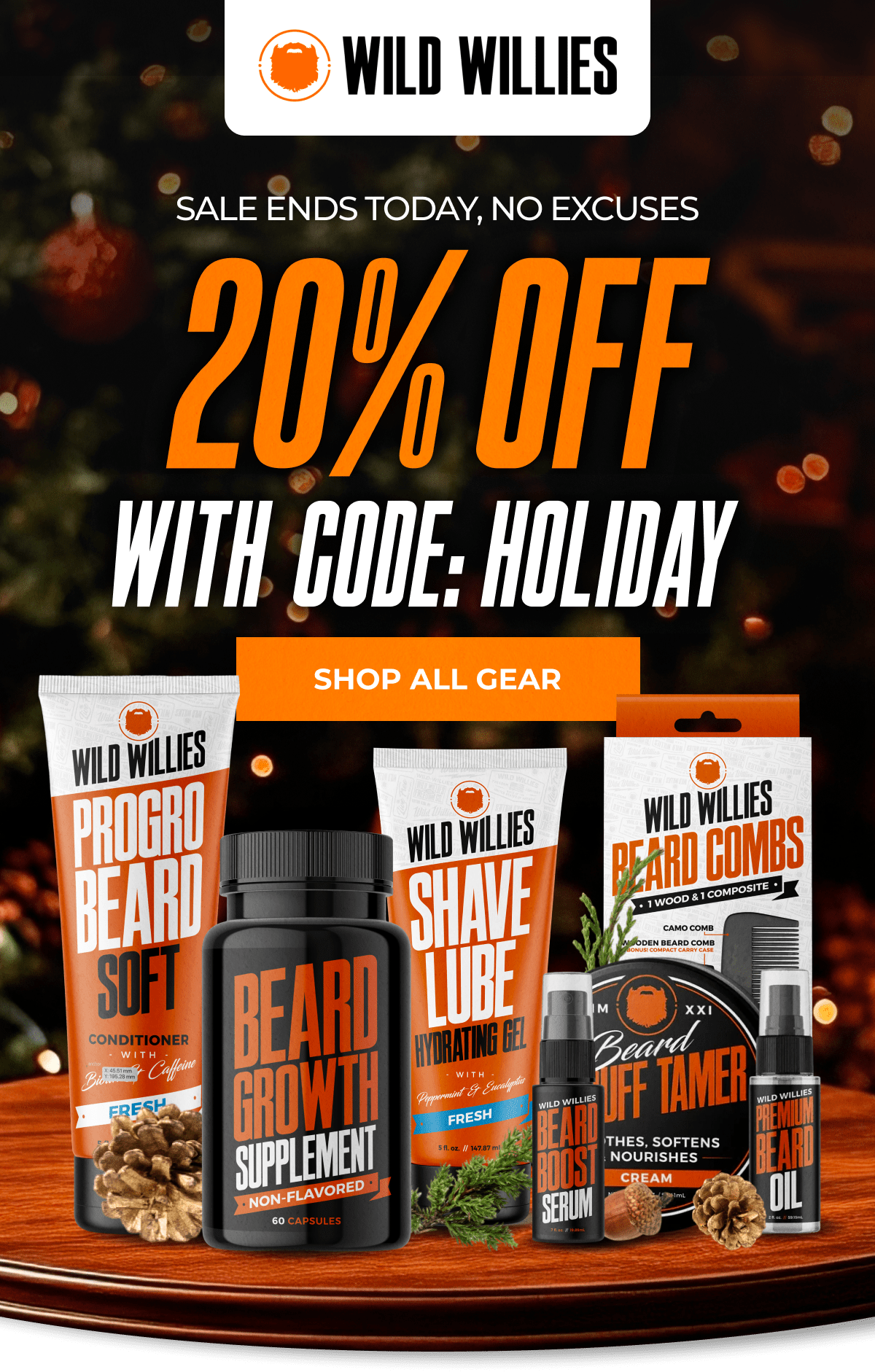Sale Ends Tomorrow, No Excuses 20% OFF with code: HOLIDAY