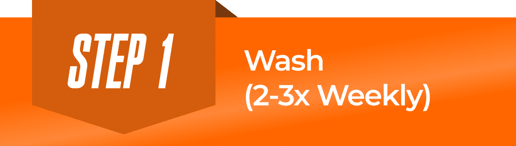 Step 1: Wash (2-3x Weekly)