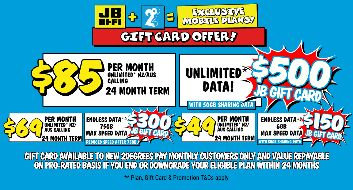 2degrees Prepaid Mobile Plan offers at JB Hi-Fi